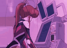 bubblegum crisis cyberpunk anime priscilla asagiri computer