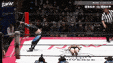 a wrestler in a ring that says tjpw