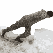 dive snow soldier military winter