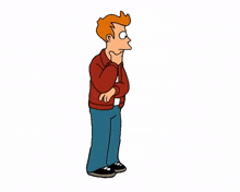 thinking philip j fry futurama deep in thought contemplating