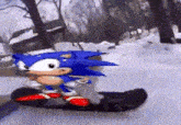 Sonic Skateboarding Sonic Is Skateboarding GIF - Sonic Skateboarding Sonic Is Skateboarding Sonic Skating In Snow GIFs