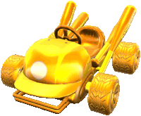 Gold Wild Slugger Kart Sticker - Gold Wild Slugger Kart Mario Kart Stickers