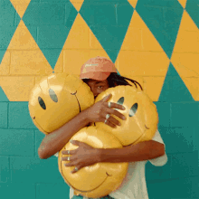 Hugging My Balloons State Champs GIF - Hugging My Balloons State Champs Outta My Head Song GIFs