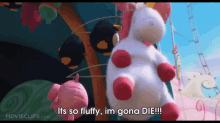 Its So Fluffy ,Im Going To Die GIF - Fluffy Unicorn Despicableme GIFs