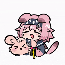 a drawing of a girl holding a stuffed animal with the letter s on it