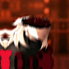 a blurry picture of a person wearing a crown on their head