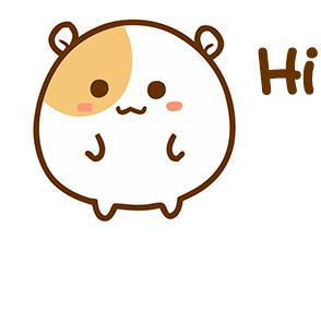 Hamster Bean Hi Sticker - Hamster Bean Hi Cute Stickers