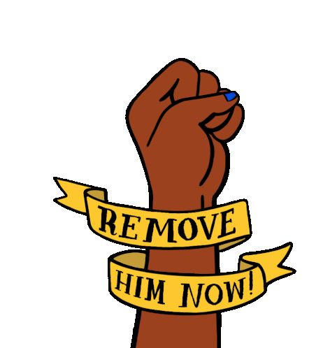 Remove Him Now Fist Sticker - Remove Him Now Fist Trump Stickers