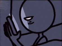 a cartoon drawing of a man holding another man 's arm