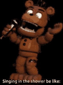 Freddy Singing In The Shower GIF - Freddy Singing In The Shower Fnaf GIFs
