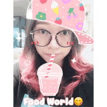 Girl Foodworldispeaceworld GIF - Girl Foodworldispeaceworld Snapchat Filter GIFs