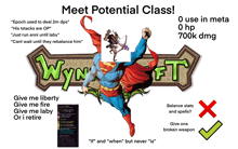 a poster with superman and the words " meet potential class " at the top