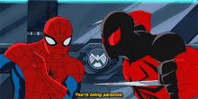 Ultimate Spider Man Scarlet Spider GIF - Ultimate Spider Man Scarlet Spider Youre Being Paranoid GIFs
