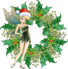Boldog Karácsonyt Tinkerbell Sticker - Boldog Karácsonyt Tinkerbell Mistletoe Stickers