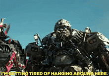 Transformers Hound GIF - Transformers Hound Im Getting Tired Of Hanging Around Here GIFs