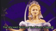 wicked witch witch of the west dead glinda
