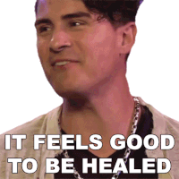 It Feels Good To Be Healed Anthony Padilla Sticker - It Feels Good To Be Healed Anthony Padilla Its Nice To Be Cured Stickers
