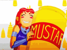 teen titans starfire mustard laughing