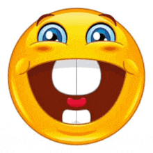 a smiley face with a big smile on it and a big mouth .