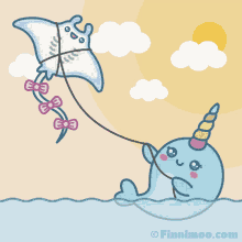 whale cute ray sting ray kite