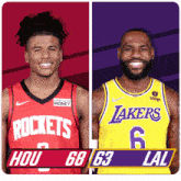 Houston Rockets (68) Vs. Los Angeles Lakers (63) Half-time Break GIF - Nba Basketball Nba 2021 GIFs