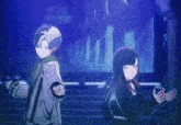 a boy and a girl standing next to each other