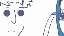 a cartoon drawing of a man and a woman