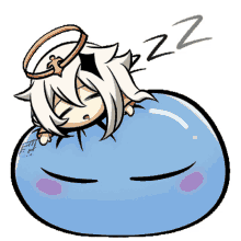 mihoyo genshin genshinimpact paimon sleeping