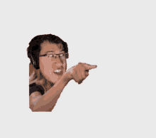 Markiplier Point GIF - Markiplier Point Woman And Cat GIFs