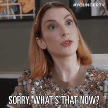 Sorry Whats That Now Lauren Heller GIF - Sorry Whats That Now Lauren Heller Younger GIFs