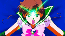 a pixelated image of a girl with a green collar