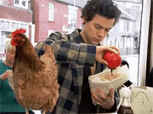 Harry Styles Gucci Tailoring Campaign GIF - Harry Styles Gucci Tailoring Campaign Chicken GIFs