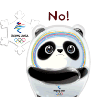 No Bing Dwen Dwen Sticker - No Bing Dwen Dwen Winter Olympics2022 Stickers