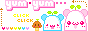 a pixel art of three teddy bears with the words yum yum