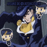 a picture of josuke de from jojo 's bizarre adventure with the hashtag josukede @ ijosuk3sbf