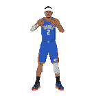 a cartoon drawing of a basketball player wearing a number 2 jersey