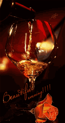 Beautiful Evening Pour Wine GIF - Beautiful Evening Pour Wine Wine Glass GIFs