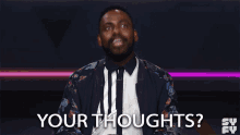 Your Thoughts Baron Vaughn GIF - Your Thoughts Baron Vaughn The Great Debate GIFs