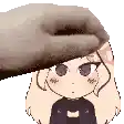 a pixel art drawing of a girl wearing a hat and a black jacket .