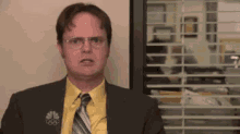 The Office Dwight GIF - The Office Dwight Scream GIFs