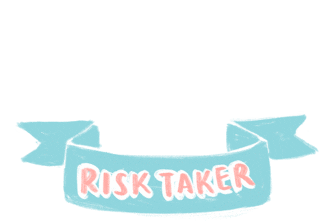 Risk Taker Be Bold Sticker - Risk Taker Be Bold Ribbon Stickers