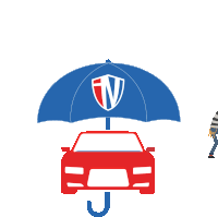 Car Umbrella Sticker - Car Umbrella Damage Stickers