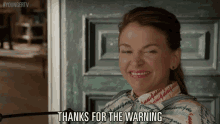Thanks For The Warning! GIF - Sutton Foster Thanks For The Warning Younger Tv GIFs