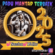a poster that says padu mantap terbaik with a woman in a hat