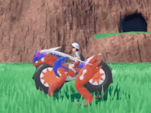 Pokemon Scarlet And Violet Koraidon GIF - Pokemon Scarlet And Violet Koraidon Motorcycle GIFs