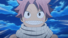 a cartoon character with a scarf around his neck