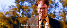 Strong Words GIF - Dwight The Office Plant My Seed GIFs