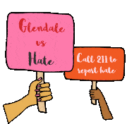 Glendale Vs Hate Odio Sticker - Glendale Vs Hate Glendale Odio Stickers