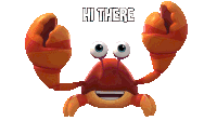 Hi There Crabby Sticker