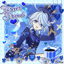 Furina Love Your Friends GIF - Furina Love Your Friends Coffee GIFs